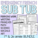 Grade 1/2 Emergency French Sub Tub - A week of French sub 