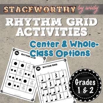 Preview of Rhythm Worksheets for Grade 1 & 2 - Quarter Note, Eighth Note & Rest Activities