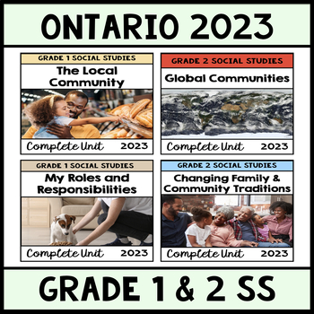 Preview of Grade 1 & 2 Ontario Social Studies Full Year Bundle