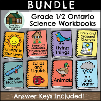 Preview of Grade 1/2 Science Workbooks (NEW 2022 Ontario Curriculum)