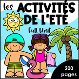Grade 1-3 Core French | Les Activités de L'été ! End of ye
