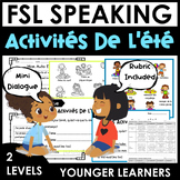 French Partner Conversation (Dialogue) Summer Activities |