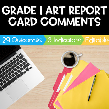 Preview of Grade 1 ART: Alberta Report Card Comments Template | Editable I Can Statements