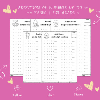 Preview of Grade 1 Addition and Subtraction Workbook