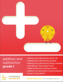 Grade 1 Addition & Subtraction Workbook: Making Math Visual