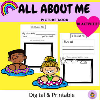 Preview of All Bout Me -Digital Activity Sheets (Picture Book) Grades 1,2,3