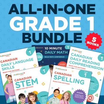 Preview of Grade 1 All-in-One Bundle: Math, Language, STEM, Spelling, and Reading!