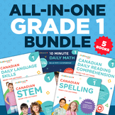 Grade 1 All-in-One Bundle: Math, Language, STEM, Spelling,
