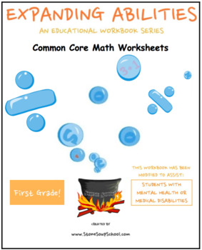 Preview of Grade 1, CCS: Math Bundle Geo, Alg, Base 10, M&D, Counting for MH/ MD Conditions
