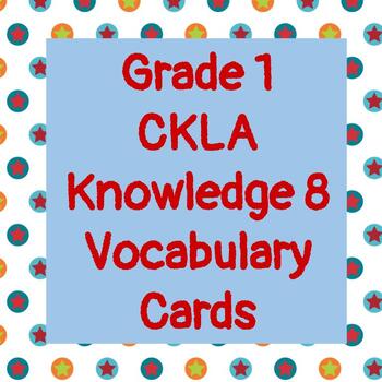 Preview of Grade 1 CKLA Knowledge Unit 8 Vocabulary Cards Animals and Habitats