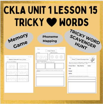 Preview of Grade 1 CKLA Skills Unit 1, Lesson 15 - Sight Words (are, have, were) - Centers