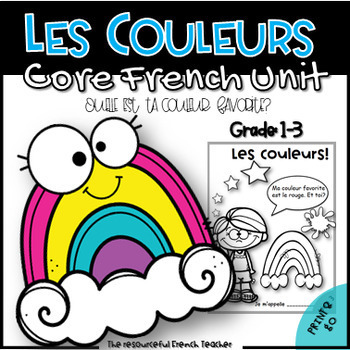 Preview of Grade 1 Core French Colors Unit Les couleurs/ FSL / Français de base cycle 1