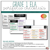 Grade 1 ELA Portfolio Checklists ~ CCSS Overview & Checklists