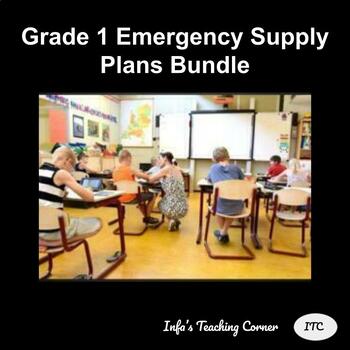 Preview of Grade 1 Emergency Supply Plans Bundle