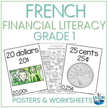 Preview of Grade 1 FRENCH Financial Literacy | L'argent canadien | Grade 1 French Money
