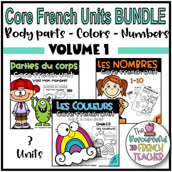 Preview of Grade 1 FSL/ Vocabulary BUNDLE Volume 2/ Numbers - Colors - Body Parts