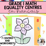 Grade 1 French Math | French Equality Centres | L'égalité 