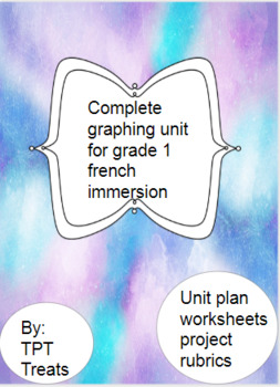 Preview of Grade 1 French Immersion Full Graphing Unit