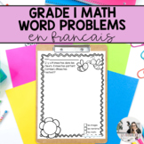 Grade 1 French Math Word Problems (addition and subtraction, money)