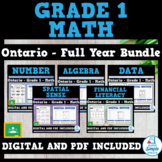 Grade 1 - Full Year Math Bundle - Ontario New 2020 Curriculum - GOOGLE + PDF!