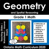 Grade 1 Geometry and Spatial Reasoning - Ontario 2020 Curriculum