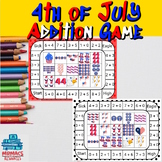 Grade 1 & Grade 2 4th of July Addition Matching Game | One