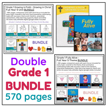 Preview of Grade 1 Growing in Faith Growing in Christ & Fully Alive Religion BUNDLE