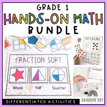 Preview of Grade 1 Hands-on Math Pack BUNDLE / First Grade Math Centers