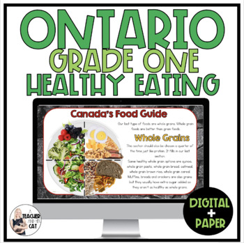 Preview of Grade 1 Health Ontario Curriculum 2019 Healthy Eating Canada's Food Guide