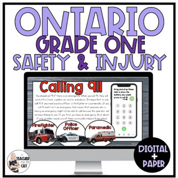 Preview of Grade 1 Health Ontario Curriculum 2019 Personal Safety and Injury Prevention