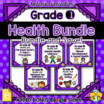 Preview of Grade 1 Health Units Bundle