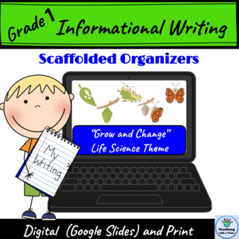 Preview of Grade 1 Informational Writing, Science Focus: Grow and Change Includes Prompts
