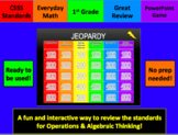 Grade 1 Jeopardy Game for all Operations & Algebraic Think