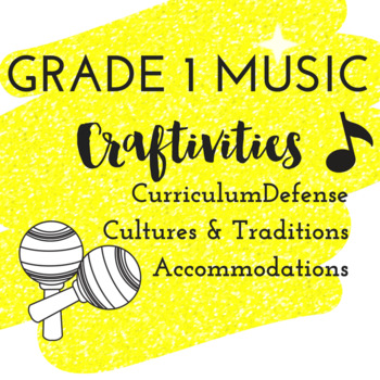 Preview of Grade 1 *MUSIC* Craft Activities