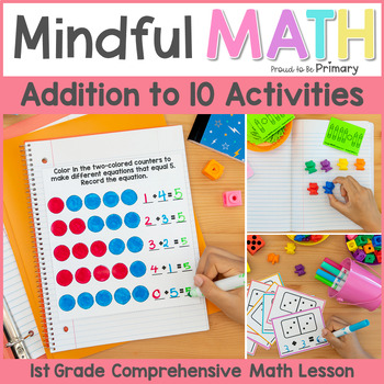 Preview of Grade 1 Math - Addition to 10 - FREE Math Lesson & Center Activities