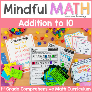 Preview of Grade 1 Math - Addition to 10 Unit - First Grade Math Centers & Worksheets
