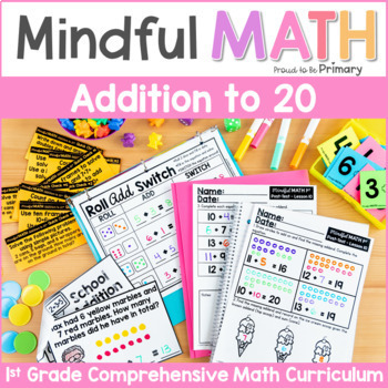 Preview of Grade 1 Math Addition within 20 Unit - 1st Grade Math Worksheets, Centers, Games