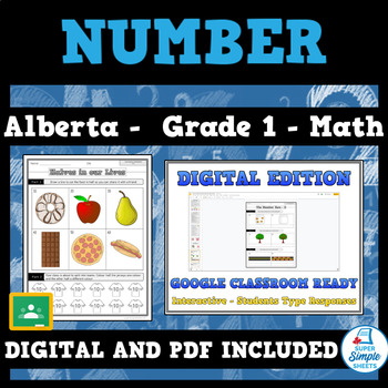 Preview of Grade 1 Math - Alberta - Number Strand - Updated 2022 Curriculum