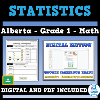 Preview of Grade 1 Math - Alberta - Statistics - Updated 2022 Curriculum