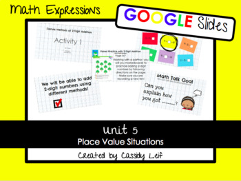 Preview of Grade 1 Math Expressions Google Slides Unit 5