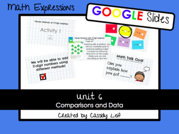 Preview of Grade 1 Math Expressions Google Slides Unit 6