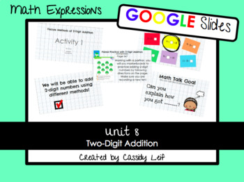 Preview of Grade 1 Math Expressions Google Slides Unit 8