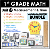 1st Grade Math Bundle Time Measurement Lessons Workbook Ce