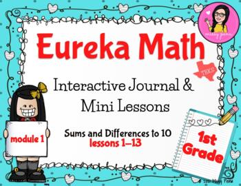 Preview of Grade 1 Math Module 1 Lessons 1-13 Interactive Journal & Mini Lessons Eureka