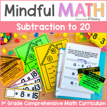 Preview of Grade 1 Math - Subtraction to 20 Unit - First Grade Math Centers & Activities