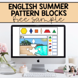 Grade 1 Math: Summer Pattern Blocks | Google Slides | FREE
