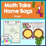 Grade 1 Math Centers and Take Home Bags - 27 Activities, G