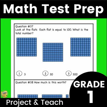 Preview of Grade 1 Math Test Prep - Standardized Testing and SAT 10 Review