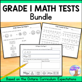Grade 1 Math Tests Bundle