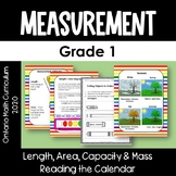 Grade 1 Measurement Package - Ontario Math Curriculum 2020